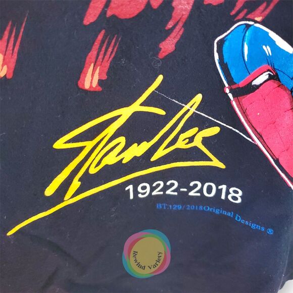 Stan Lee Tribute T-Shirt XL (Fits L) Marvel Spiderman Iron Man Deadpool RARE - Picture 4 of 7